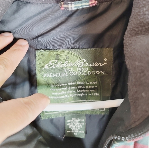 Eddie Bauer Tartan Plaid Premium Goose Down Puffer Vest, sz Medium - Picture 8 of 12